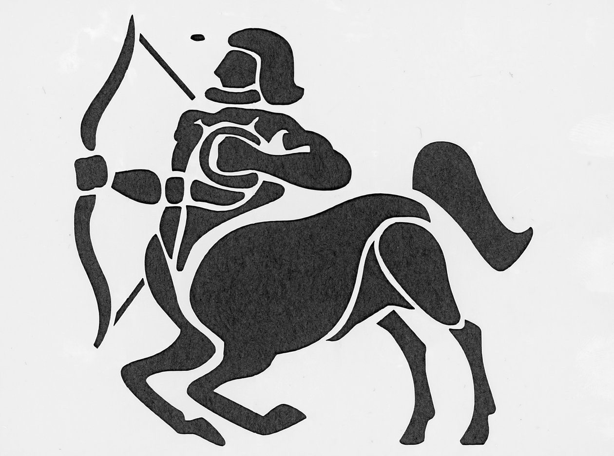 Signo do zodíaco: o sagitário (signo astrológico: sagitário) Colecção privada de Unbekannter Künstler