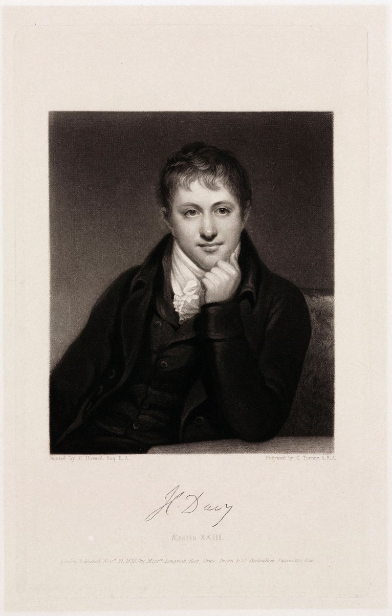 Sir Humphry Davy, químico inglês de Unbekannt