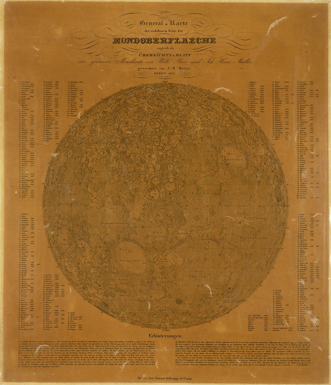 Pequeno mapa da Lua, Berlim, Alemanha de Unbekannt