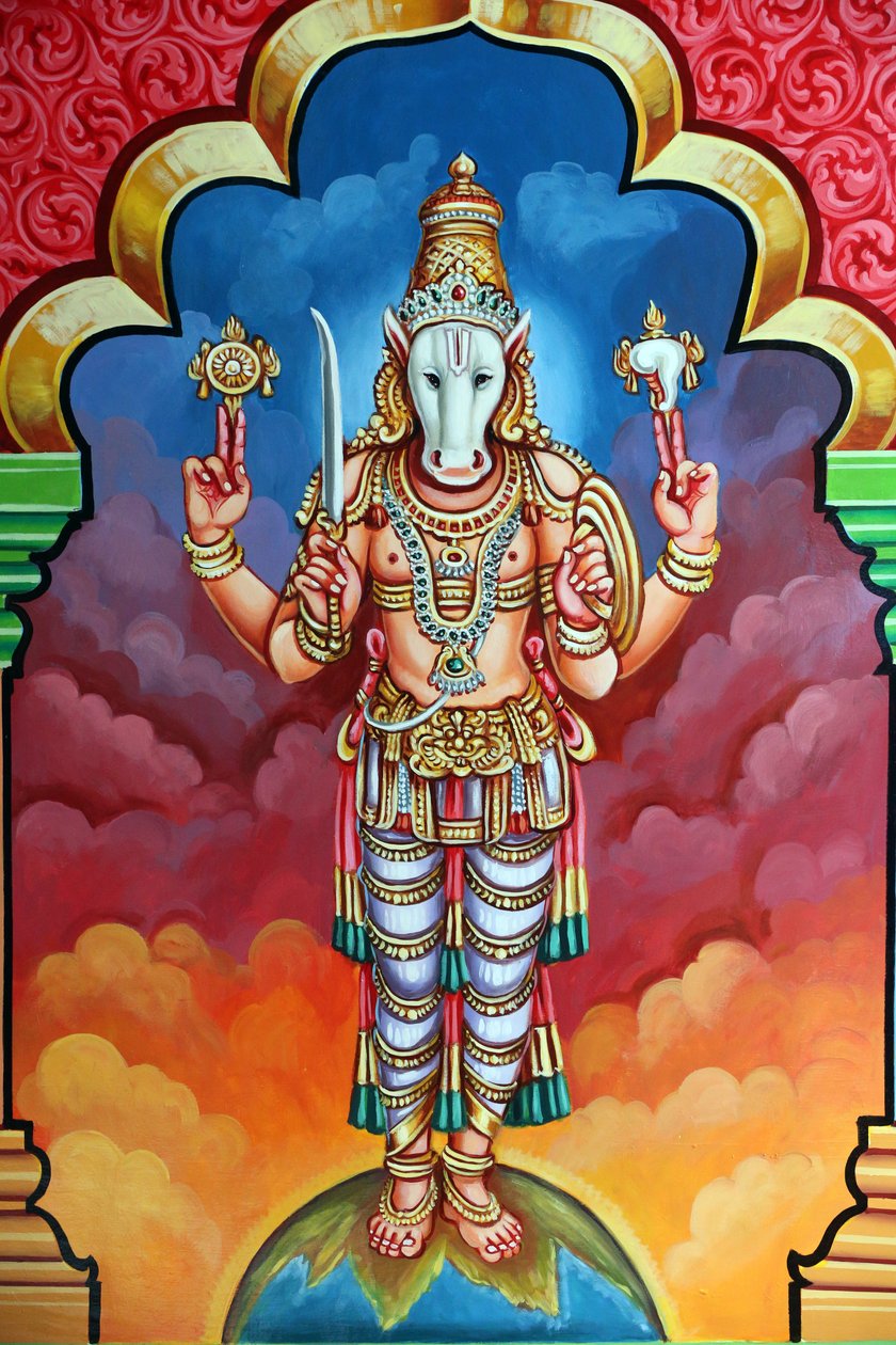 Sri Vadapathira Kaliamman templo hindu. Avatar de Vishnu. Kalki da 10ª encarnação. Singapura de Unbekannt
