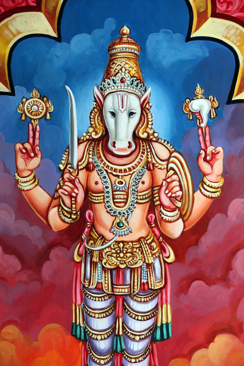Sri Vadapathira Kaliamman templo hindu. Avatar de Vishnu. Kalki da 10ª encarnação. Singapura de Unbekannt