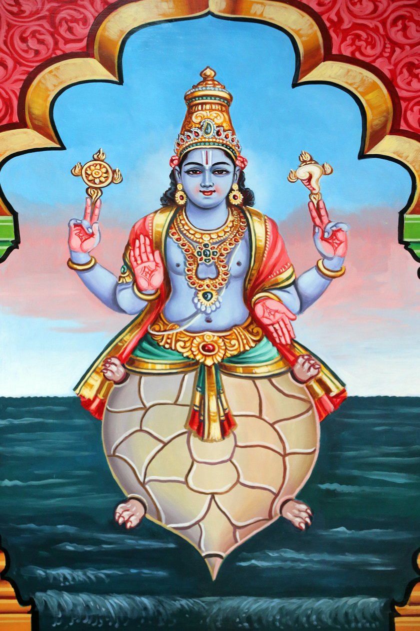 Sri Vadapathira Kaliamman templo hindu. Avatar de Vishnu. Kurma 2ª encarnação. Singapura de Unbekannt