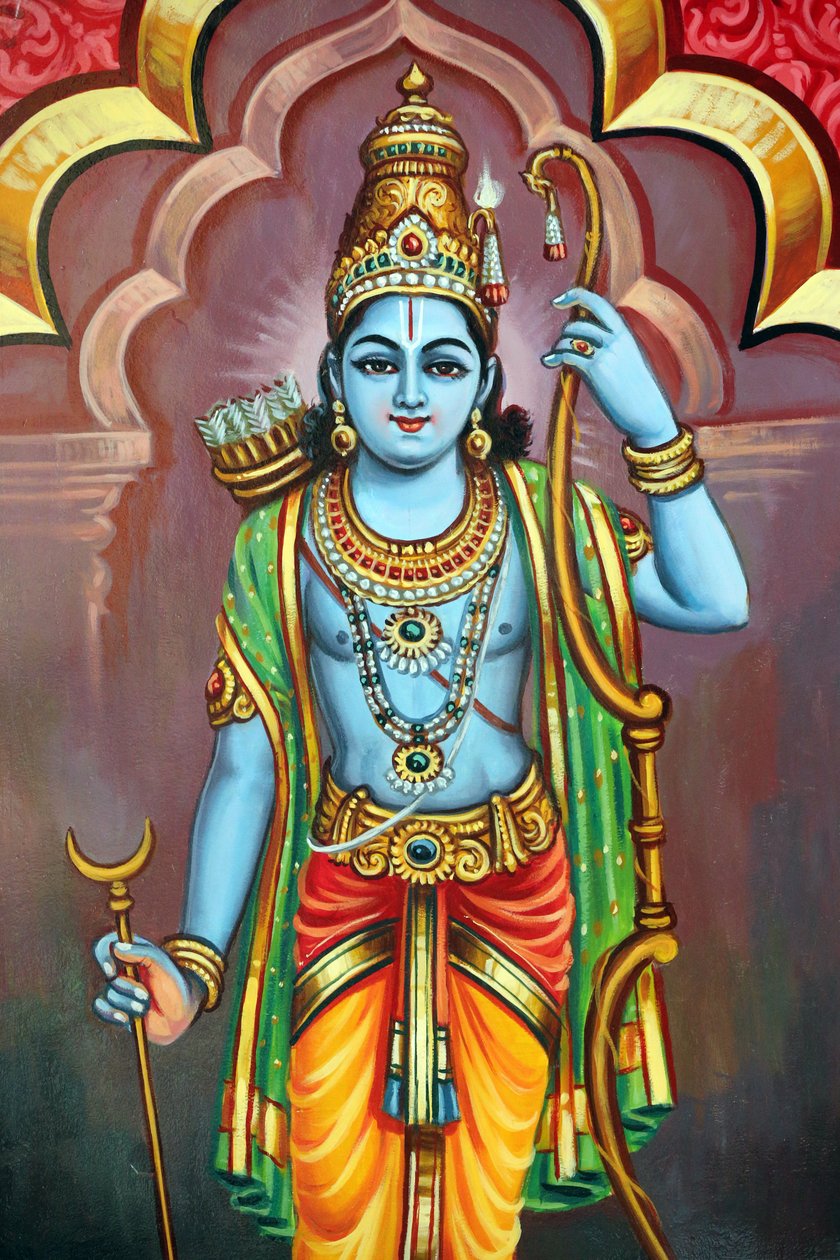 Sri Vadapathira Kaliamman templo hindu. Avatar de Vishnu. Senhor Rama 7ª encarnação. Singapura de Unbekannt