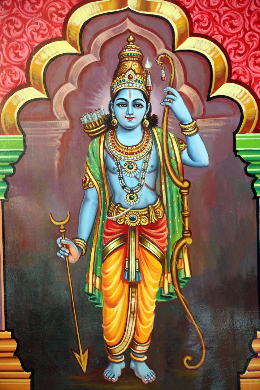 Sri Vadapathira Kaliamman templo hindu. Avatar de Vishnu. Senhor Rama 7ª encarnação. Singapura de Unbekannt