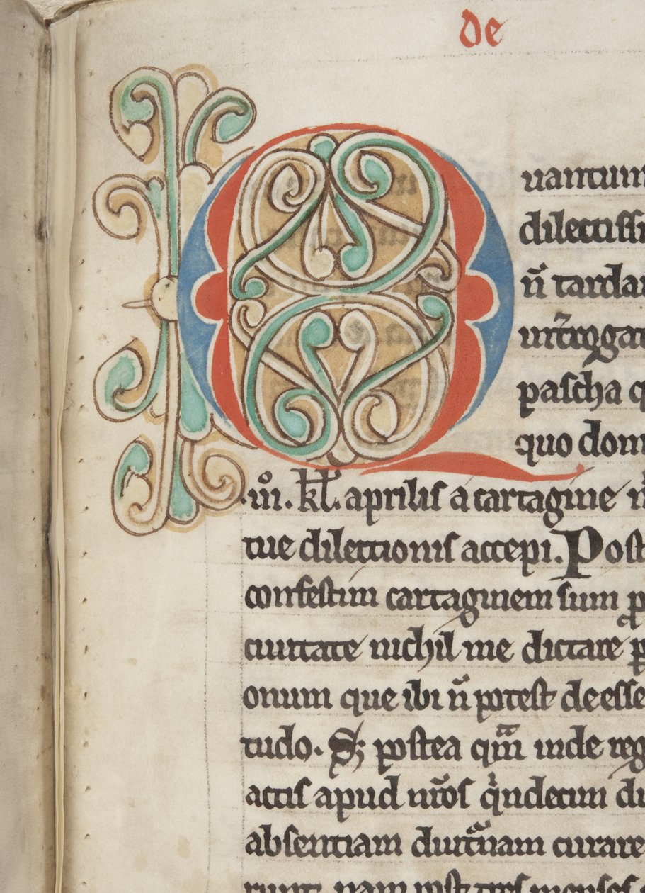 Santo Agostinho de Hipona &39;Opera&39;, Fol 106 reto, detalhe, c.1200 (caneta e tinta sobre pergaminho) de Unbekannt