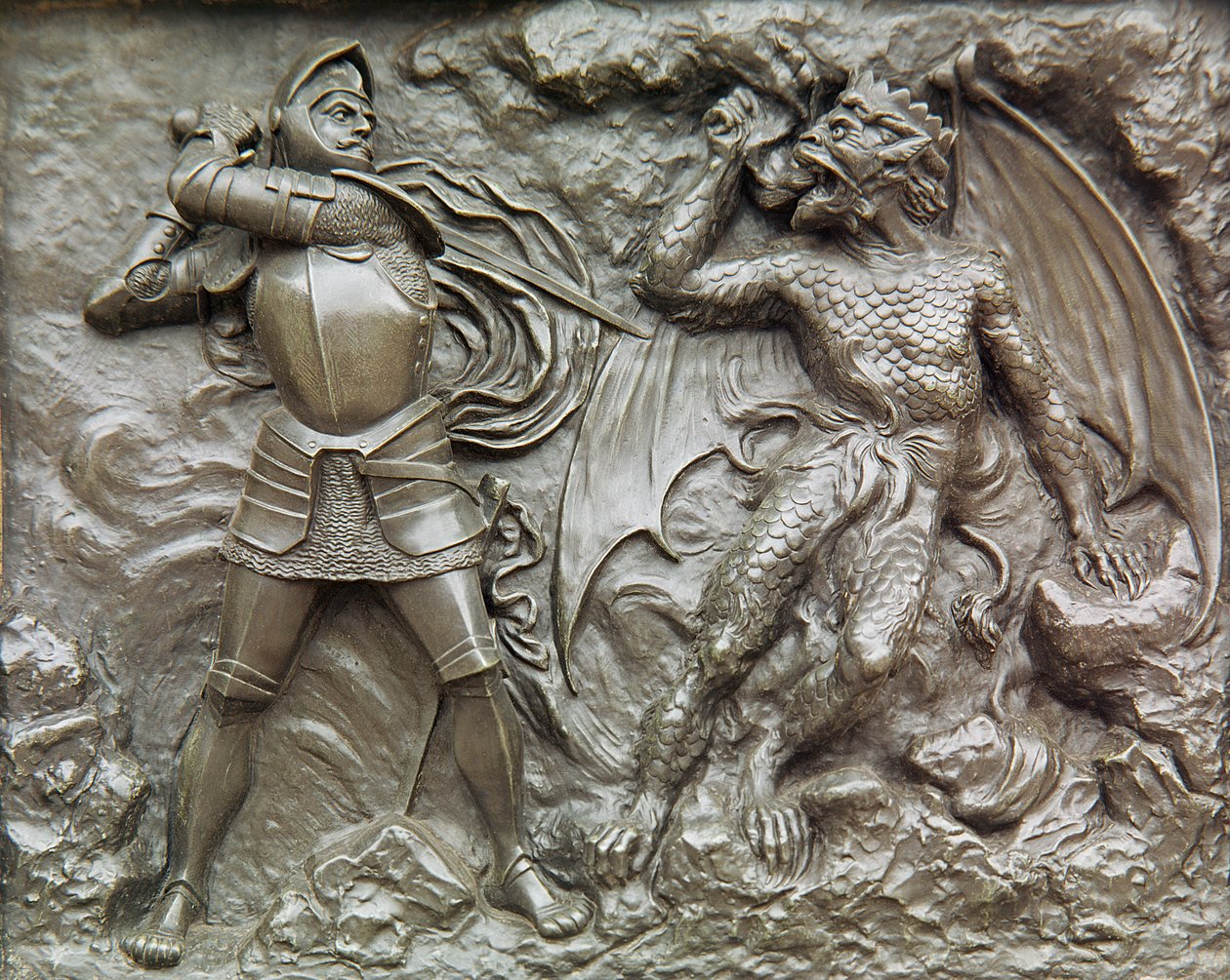 St. George Fighting the Dragon (bronze) de Unbekannt