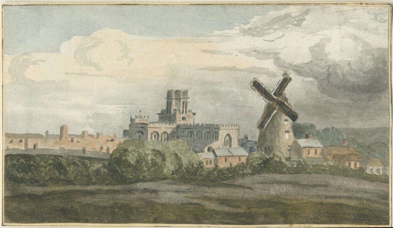 Stafford - North West View: pintura em aquarela, n º [ Século XIX] de Unbekannt