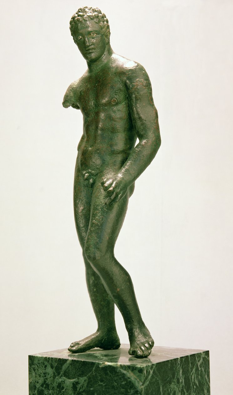 Estatueta de um boxeador masculino, grego, c.400-375 BC (bronze) de Unbekannt