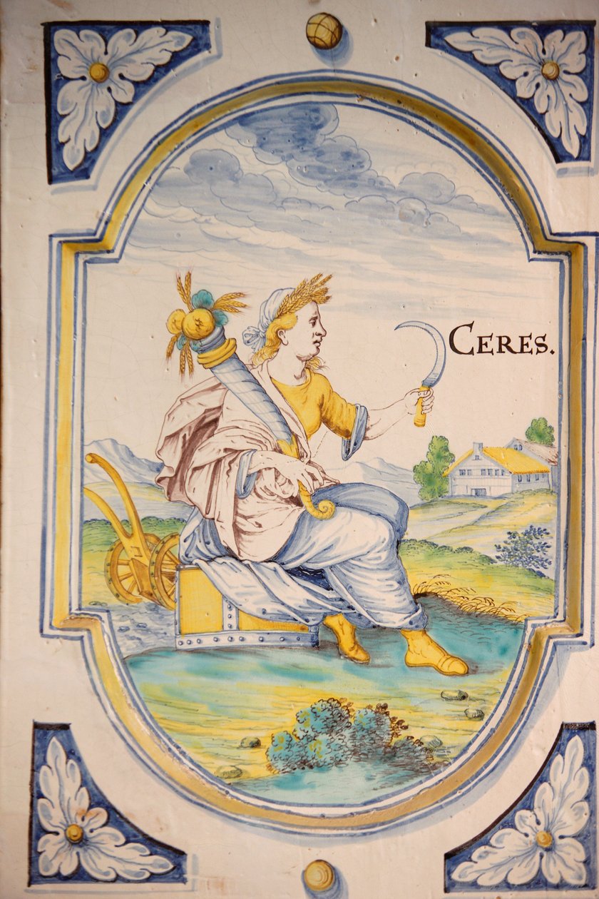 Estilo de fogão com a figura de Ceres. Século XVII, Budapeste, Hongrie de Unbekannt