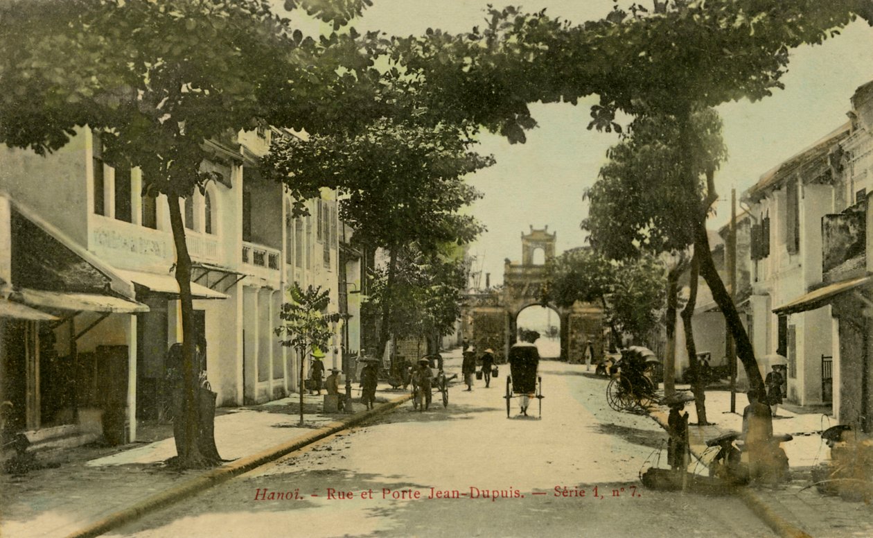 Vista de rua de Hanói, Vietname. de Unbekannter Künstler