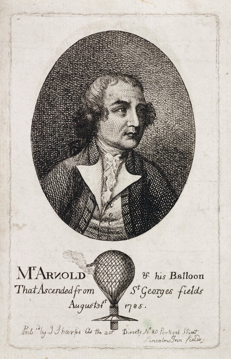 Stuart Amos Arnold, aeronaut inglês, c 1785 de Unbekannt