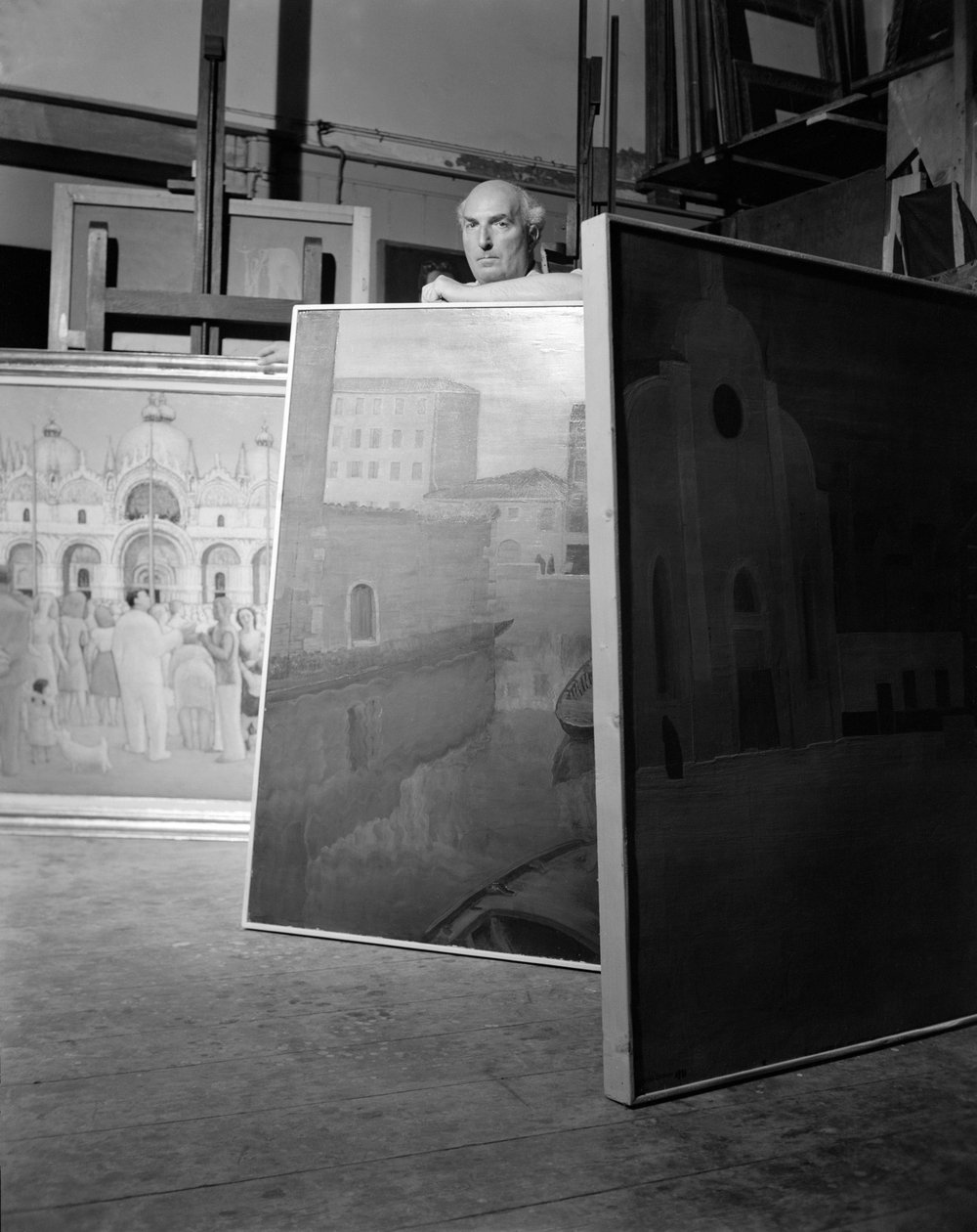 O PINTOR GUIDO CADORIN EM VENEZA - 1952 de Unbekannt