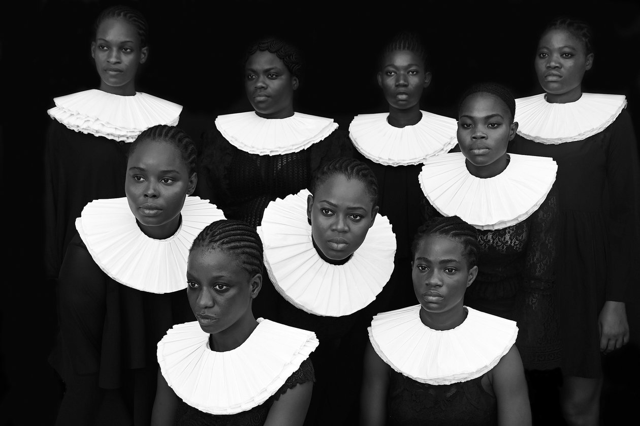 Tableau vivant, 2019 (fotografia a preto e branco) de Unbekannter Künstler