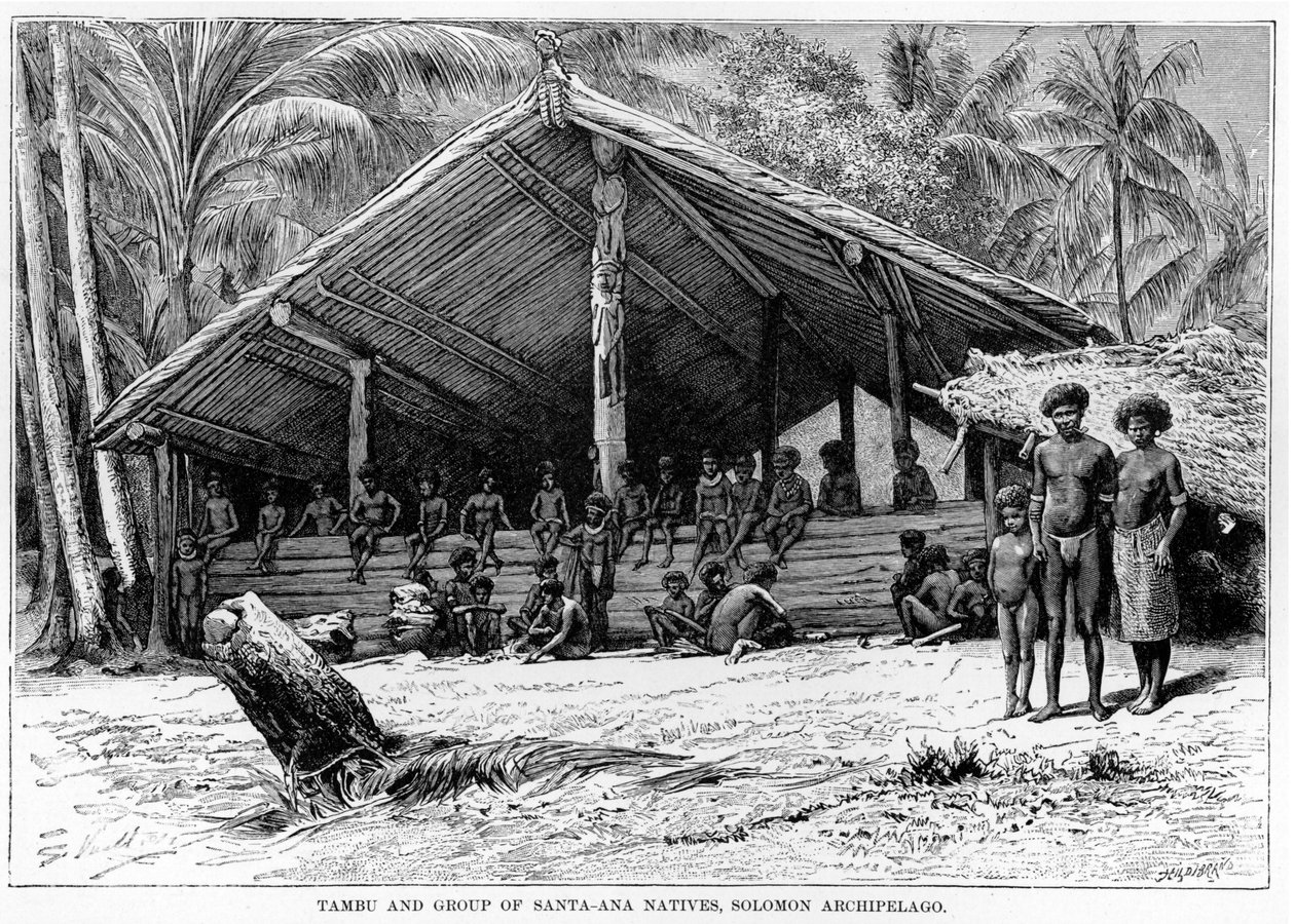 Tambu e Grupo de Nativos de Santa Ana, Arquipélago de Salomão de Unbekannt