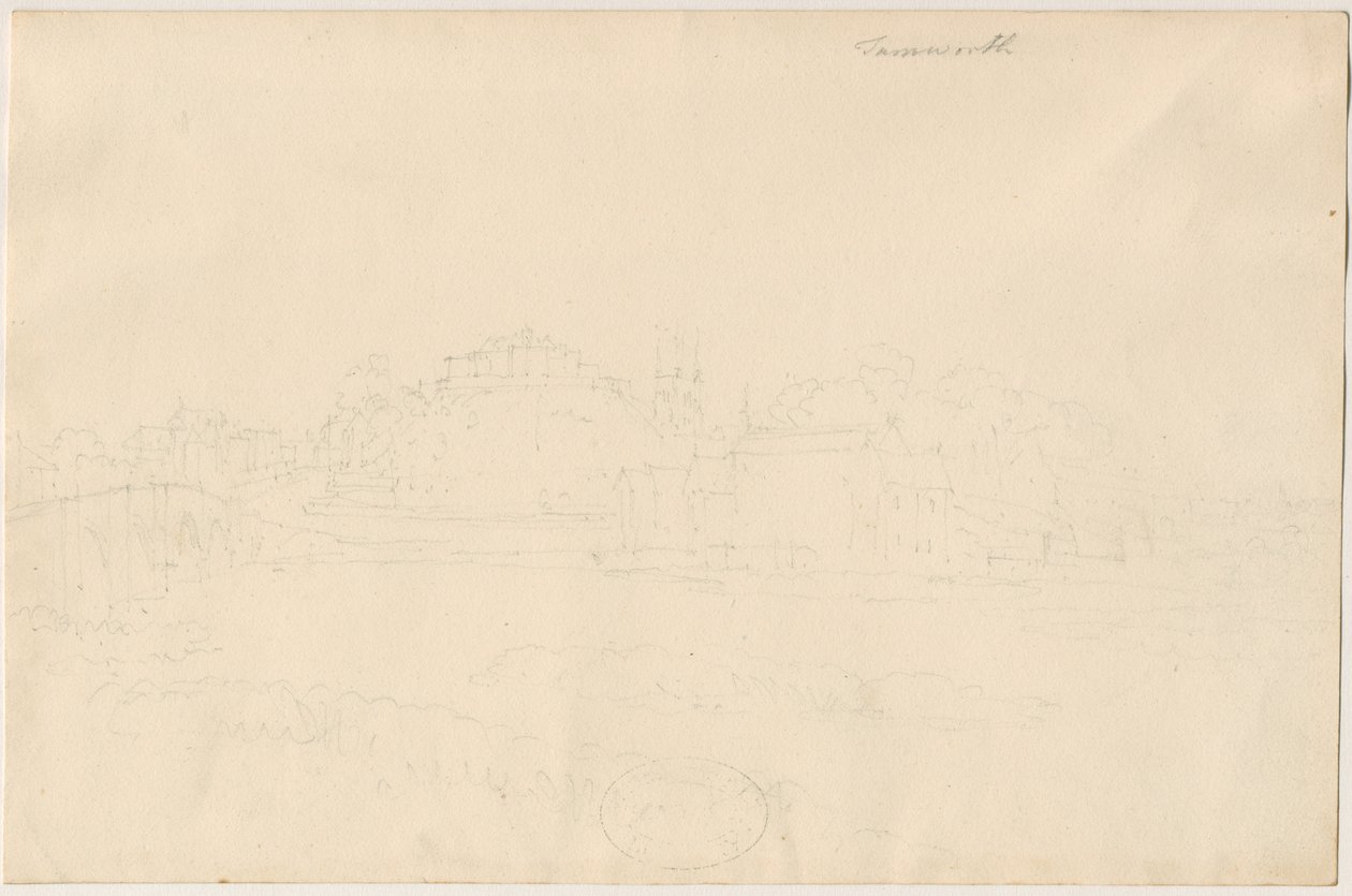 Castelo de Tamworth: desenho a lápis, séc. XIX] de Unbekannt