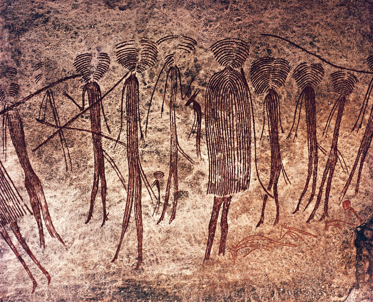 Tanzânia, Região de Dodoma, Kondoa, Desenhos rupestres de William M. Timlin
