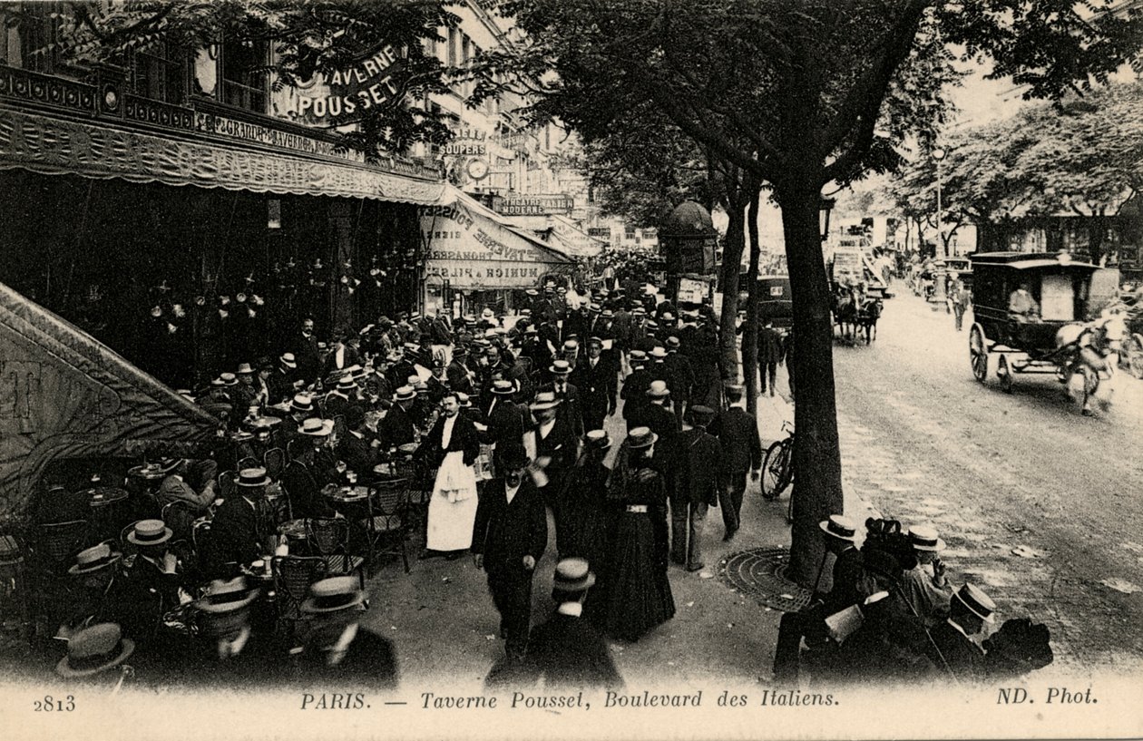 Taverne Pousset, Boulevard des Italiens, Paris de Unbekannter Künstler