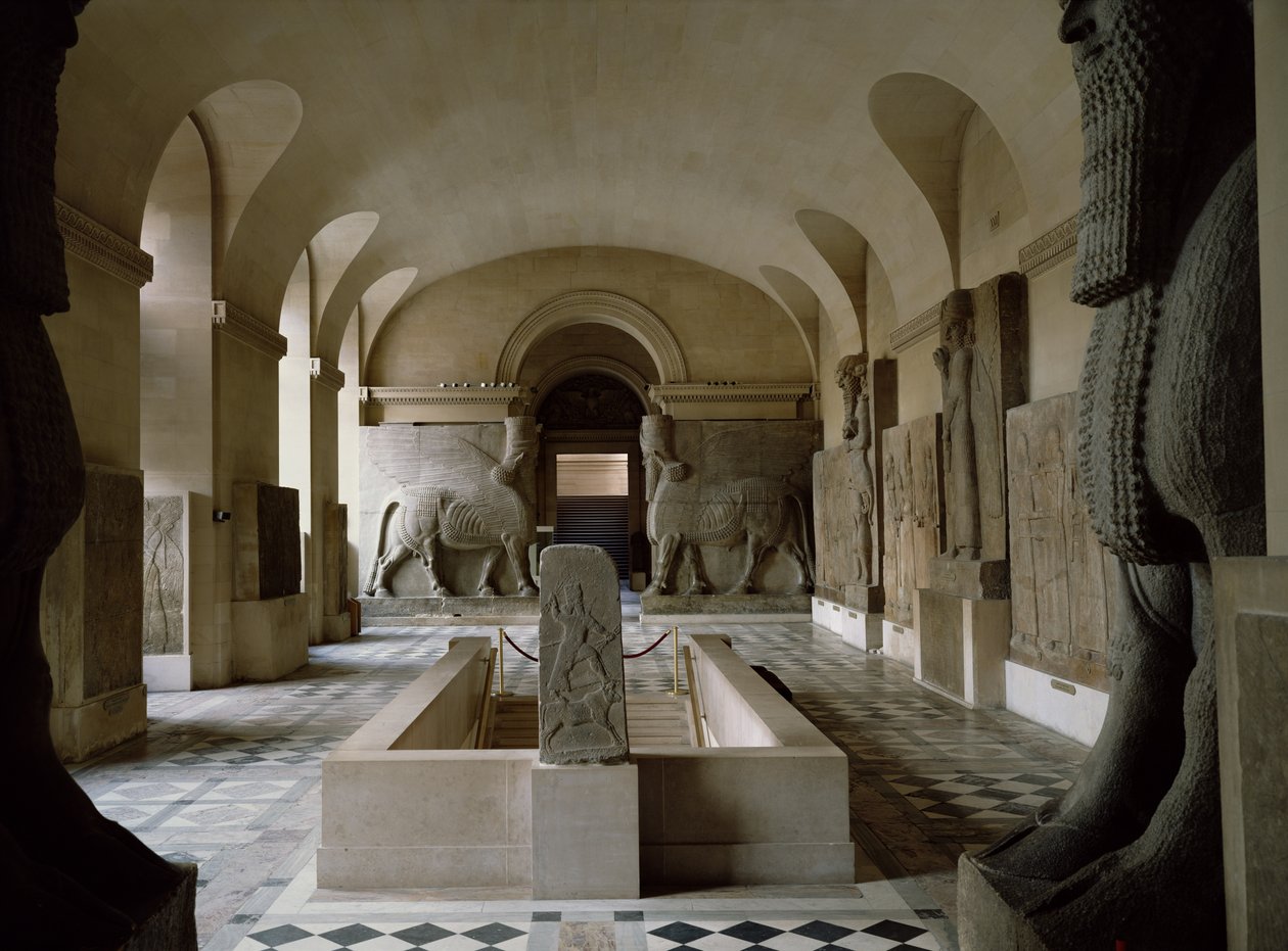 A Sala Assíria do Louvre em Paris (foto) de Unbekannt