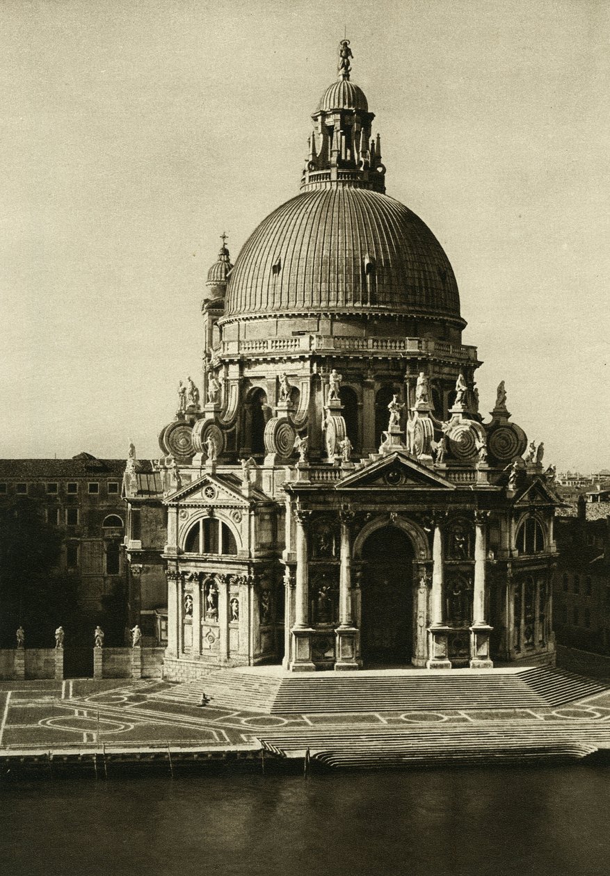 A Basílica de Santa Maria della Salute, no final do Grande Canal. Fotografia de Veneza de Wilhelm Bode de Unbekannt