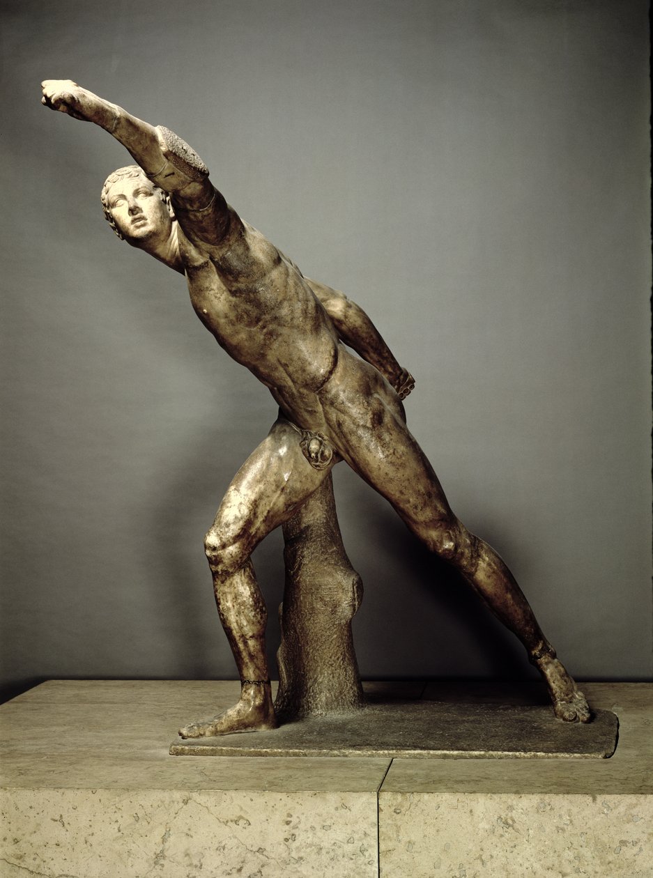 O Borghese Gladiator, grego, c.50 BC (mármore) (ver também 98022) de Unbekannt