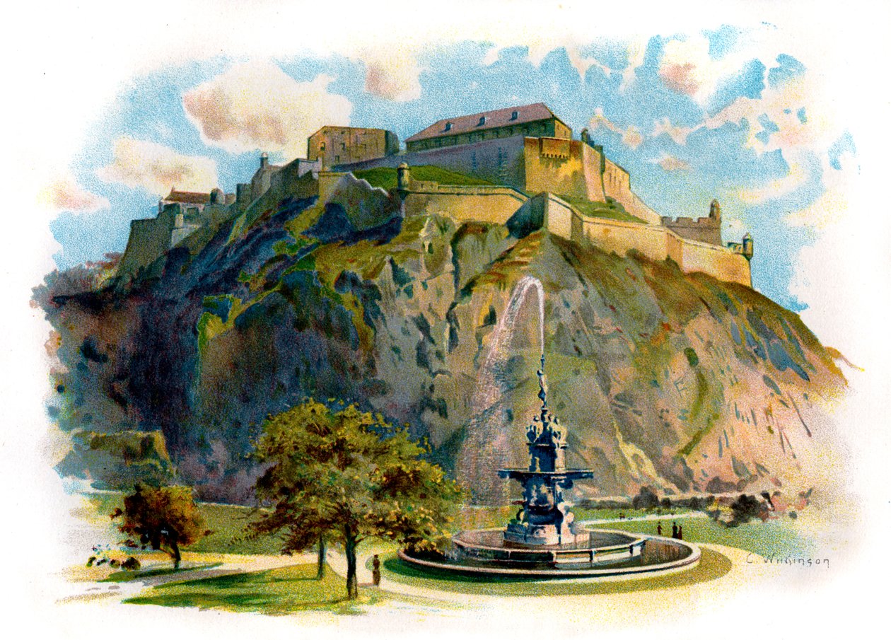 A Rocha do Castelo, Edimburgo de Unbekannter Künstler