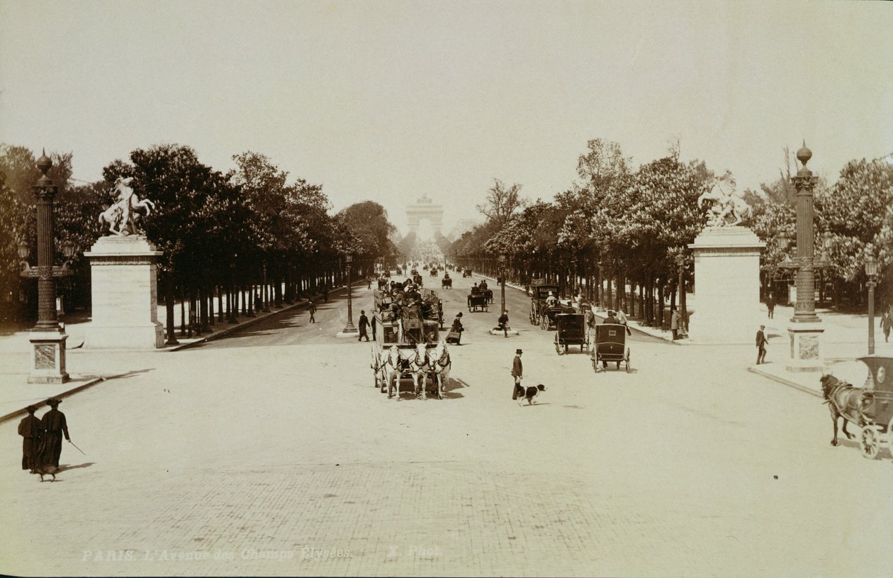 The Champs Elysees, Paris (foto sépia) de Unbekannt