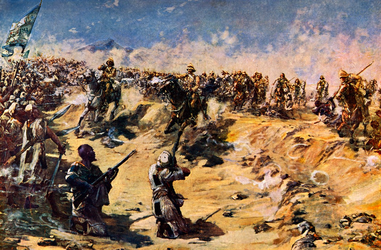 A carga do 21º de Lanceiros em Omdurman de Unbekannter Künstler