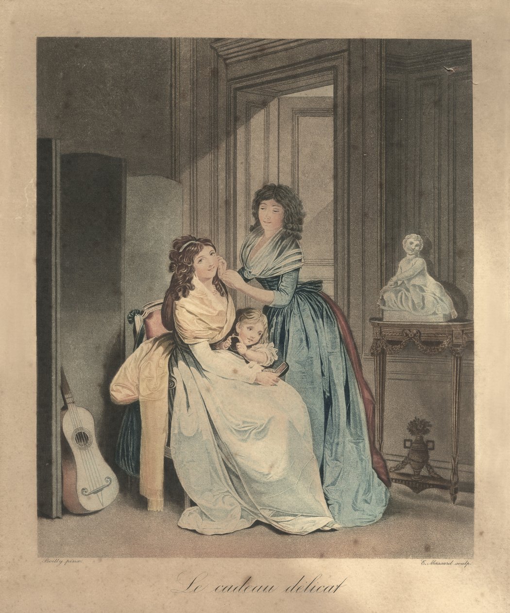 The Delicate Gift, Paris, c.1820 (gravura) de Unbekannter Künstler