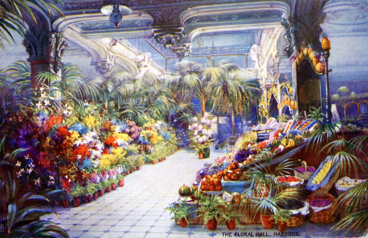 O Salão Floral no Harrods, c.1916 de Unbekannter Künstler