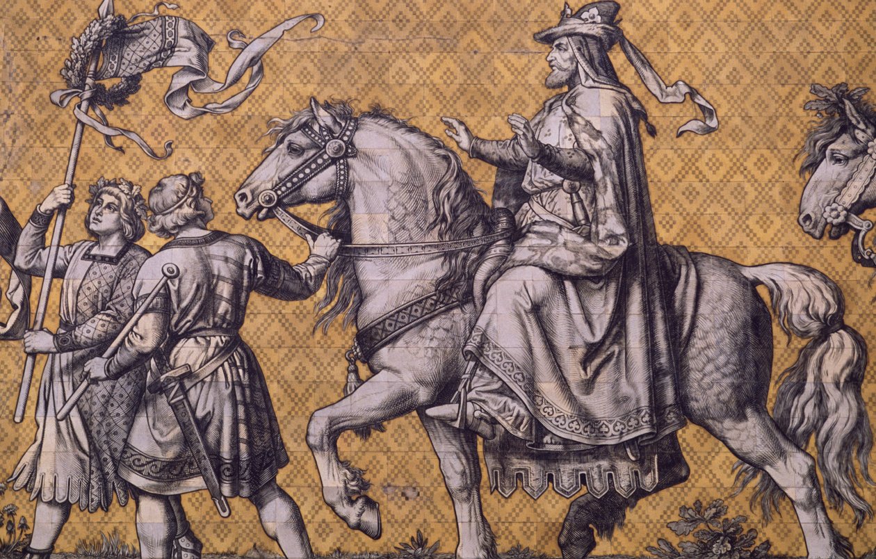O Fürstenzug (Procissão dos Príncipes) (azulejos cerâmicos) de William M. Timlin