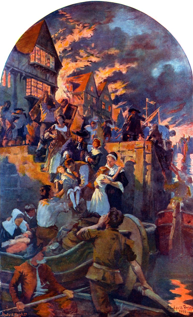 O Grande Incêndio de Londres de Unbekannter Künstler