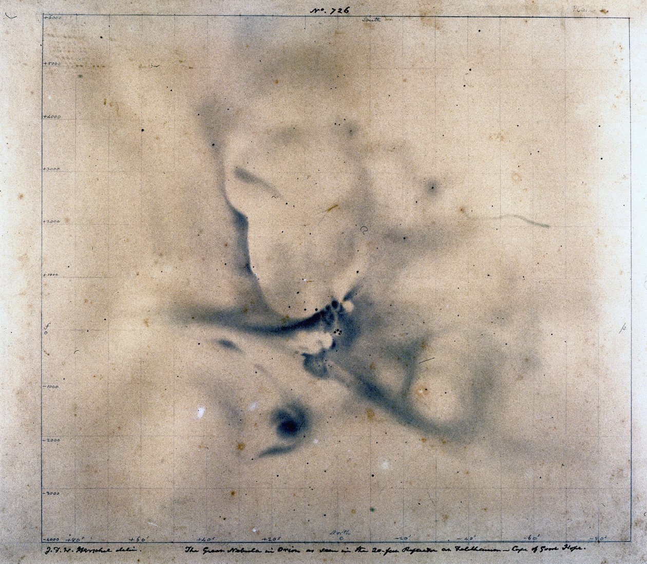 A Grande Nebulosa em Orion, c 1838-1840 de Unbekannt