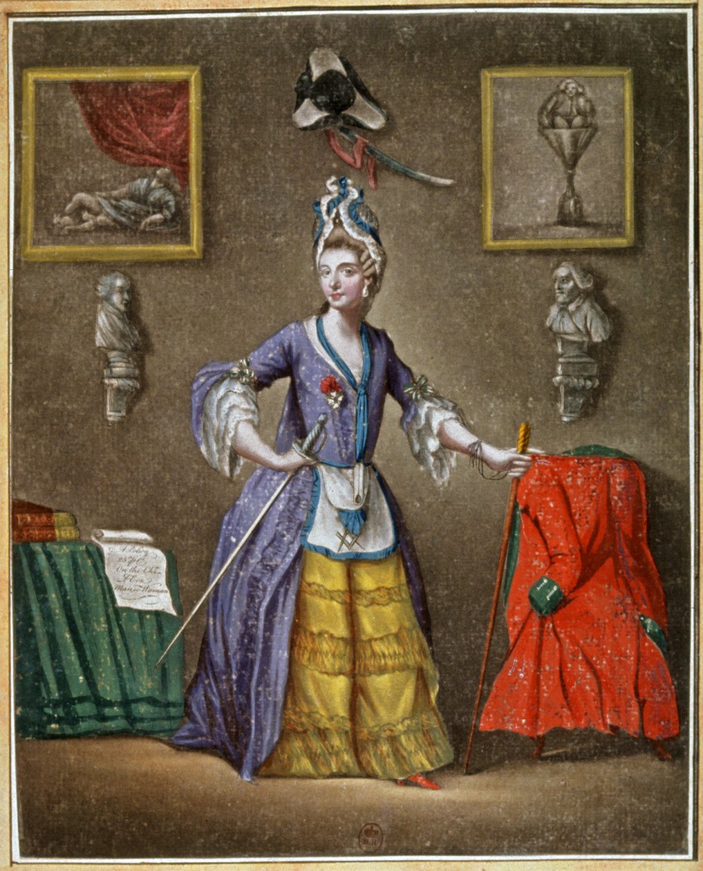 O Cavaleiro de Eon, vestido de mulher de Unbekannter Künstler
