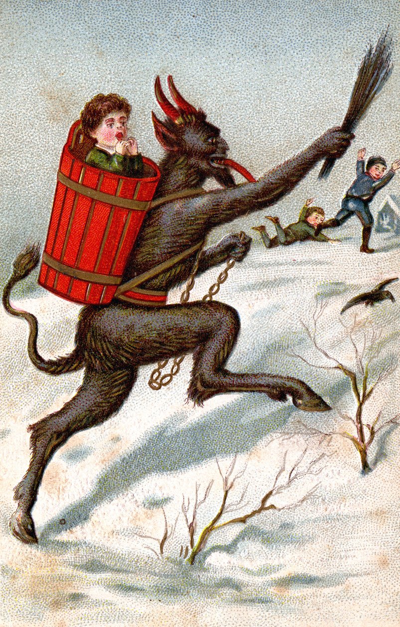 O Krampus, c.1910 (postal) de Unbekannter Künstler