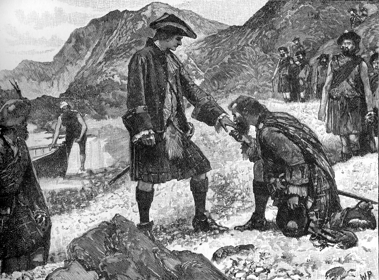 O desembarque do príncipe Charlie de Unbekannter Künstler