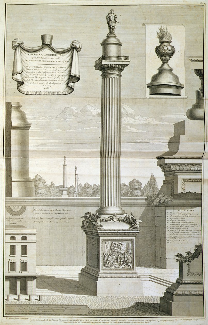 O Monumento Desenhado por Christopher Wren de Unbekannt