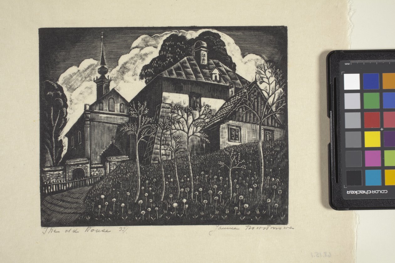 A Casa Antiga (gravura em madeira) de Unbekannter Künstler