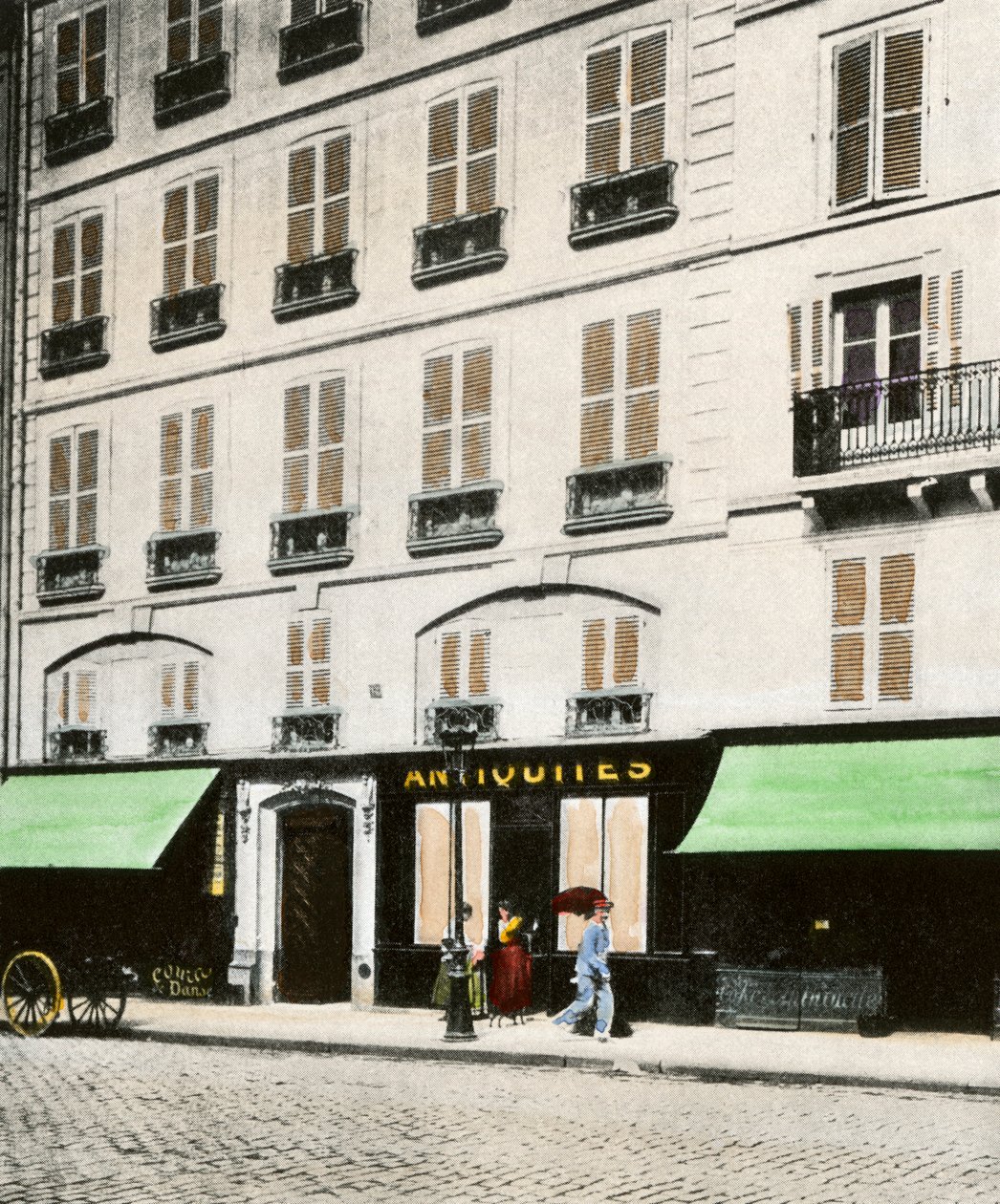 Edifício parisiense (França) onde morreu, em 1792, John Paul Jones (1749-1792), oficial da marinha escocesa e herói da Guerra da Independência Americana (1775-1783) - Colorisation d