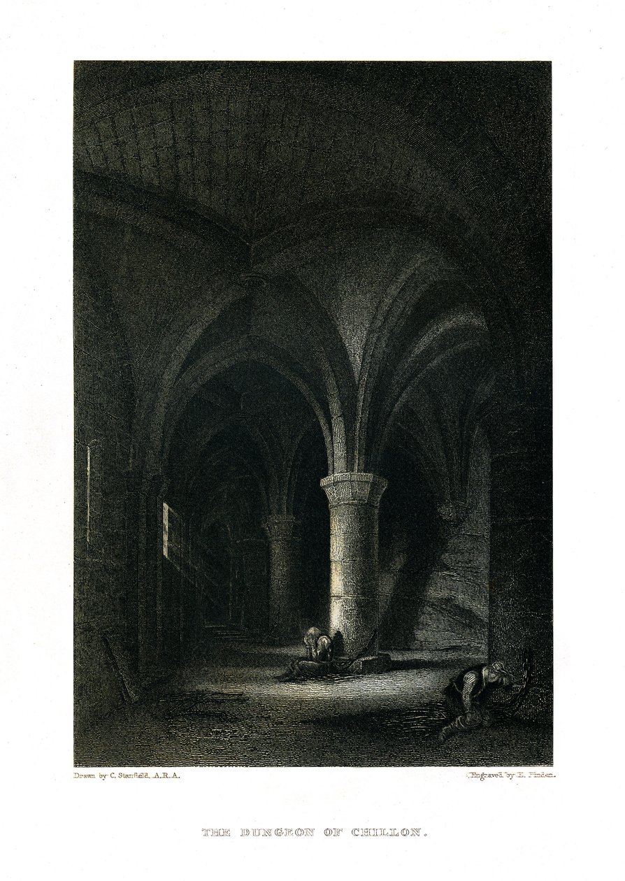 O prisioneiro de Chillon de Unbekannter Künstler