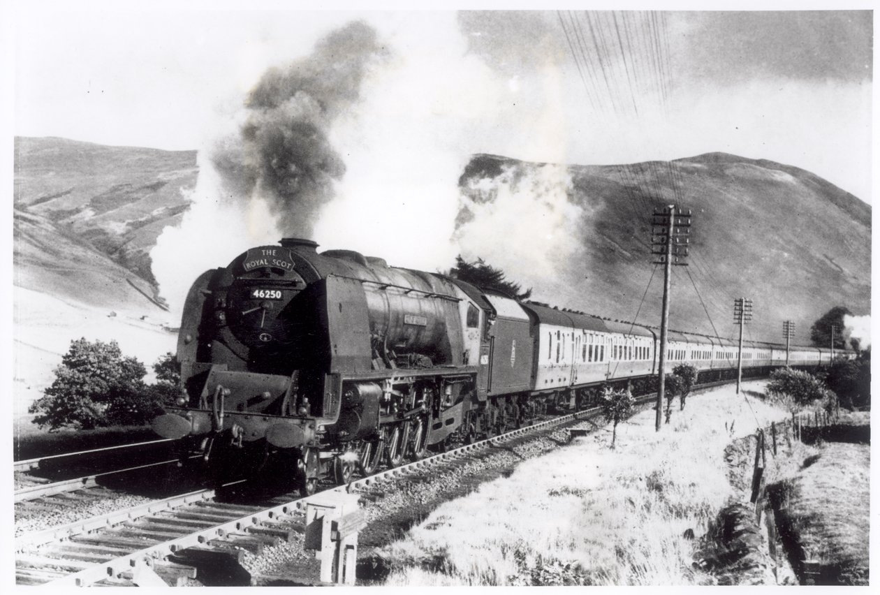 A Royal Scot, locomotiva interurbana (foto a p/b) de Unbekannt
