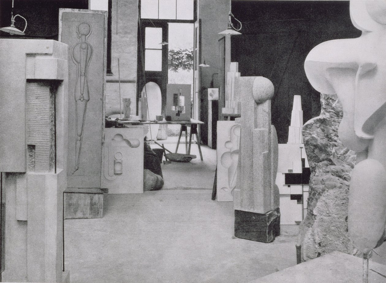 A Oficina do Escultor de Pedras, das Oficinas da Bauhaus, Weimar de Unbekannt