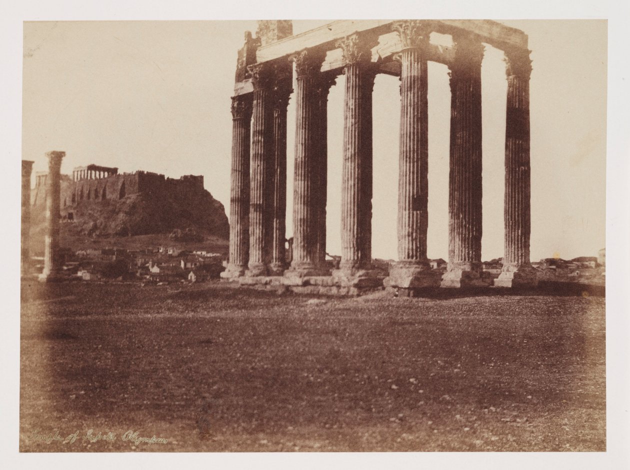 O Templo de Júpiter Olympius, c 1849 de Unbekannt