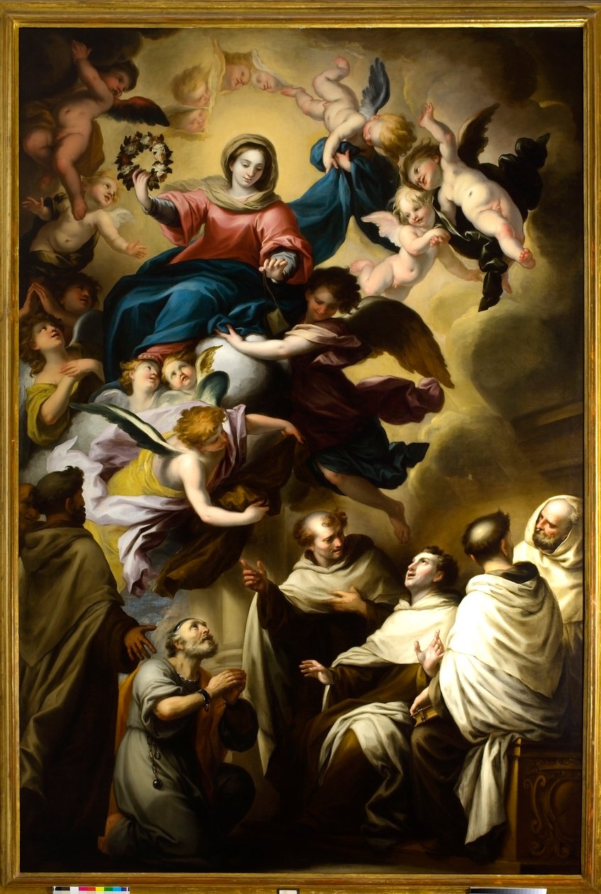 A Virgem aparece para os santos carmelitanos de Unbekannt