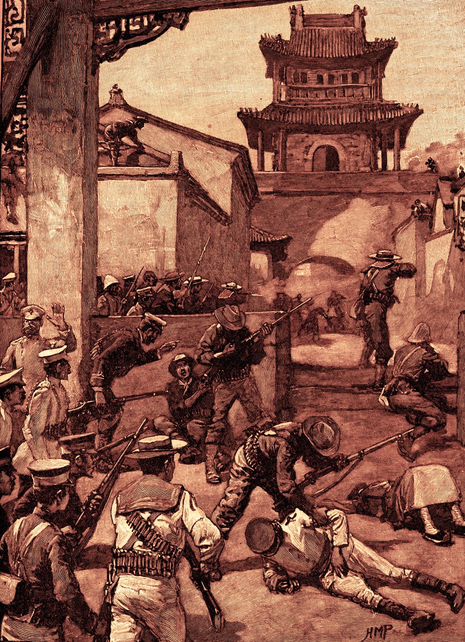 A Guerra na China: Os combates em Tientsin de Unbekannter Künstler