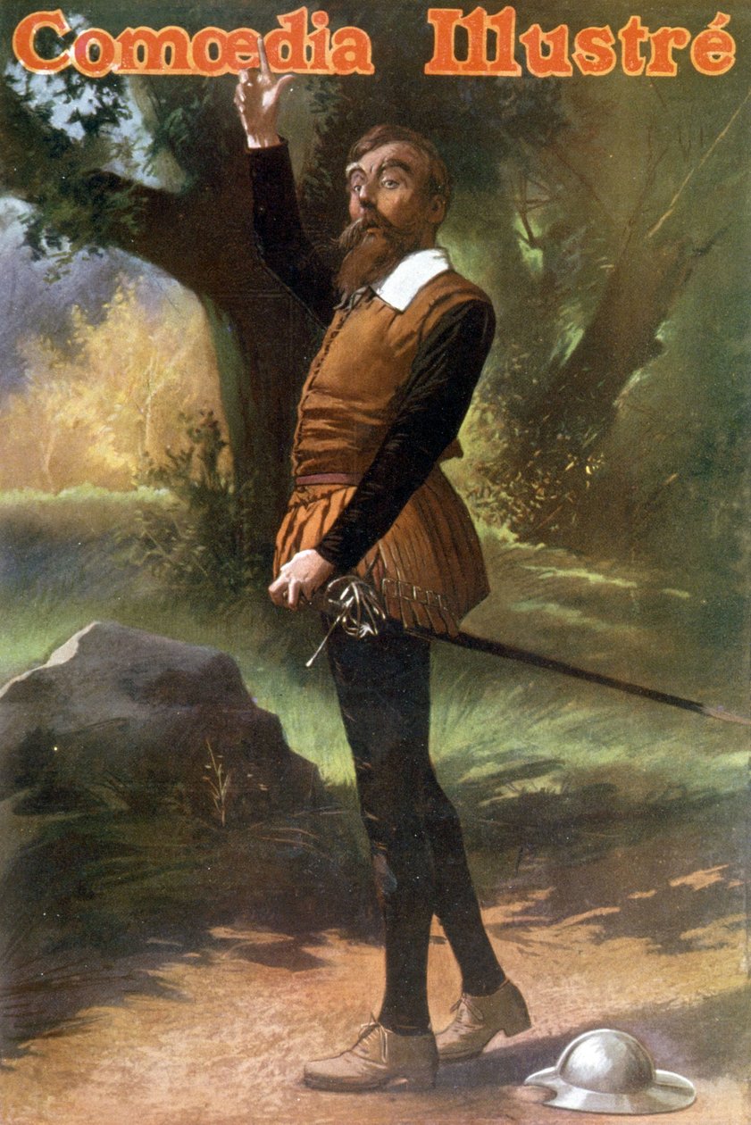 O ator Marcoux como Don Quichotte de Unbekannter Künstler