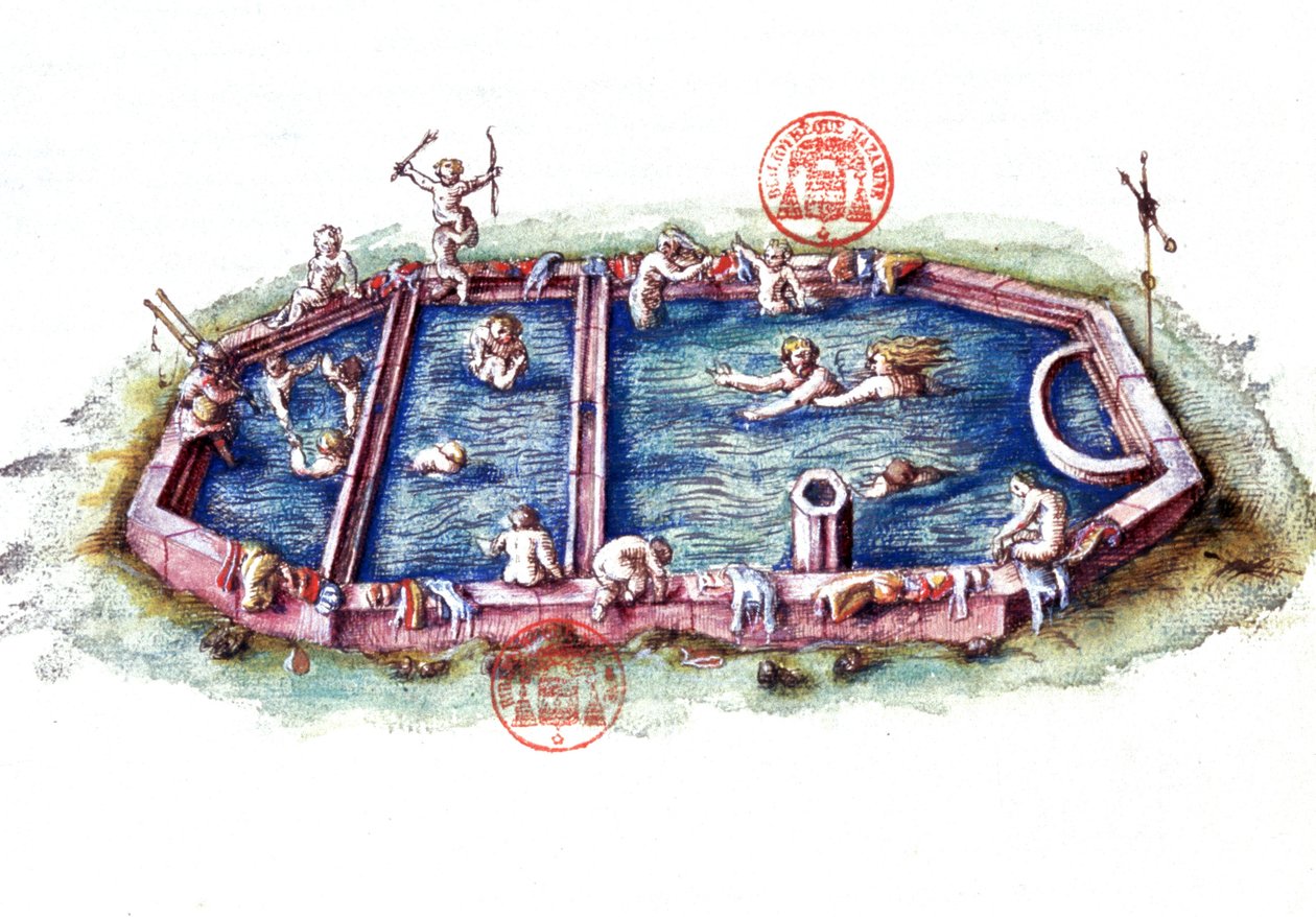 As termas de Neris les Bains, spa em Auvergne de Unbekannter Künstler