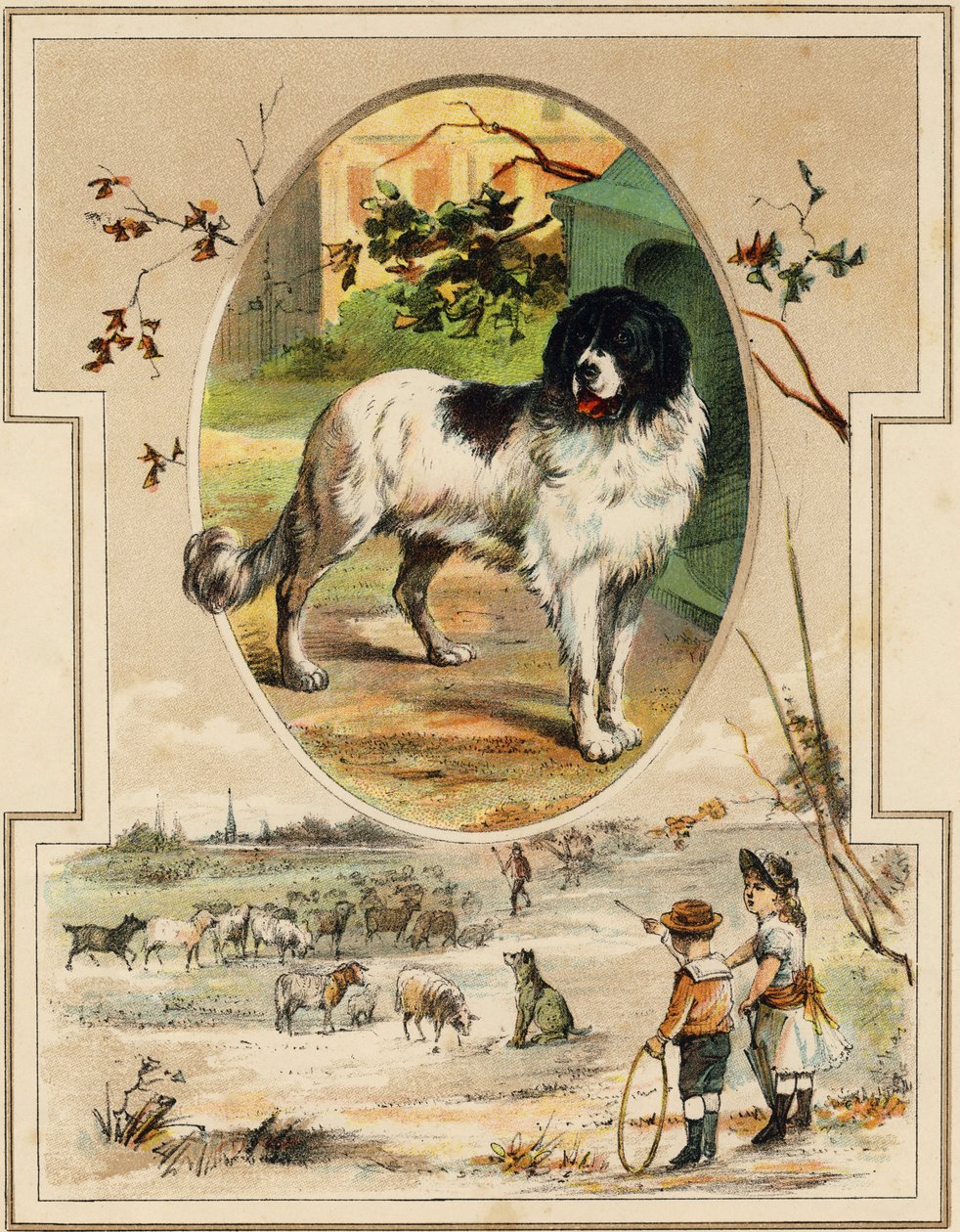 O cão. Gravação em "Mon premier Grand Alphabet". Bernardin-Bechet Edition, Paris, cerca de 1890. Ilustrações de A. des Lilleuls. Sem página, 46 páginas. Dim: 31x22cm . de Unbekannt