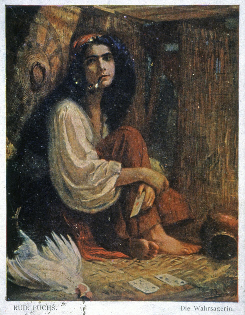 A cartomante, início do século XX (ilustração) de Unbekannter Künstler