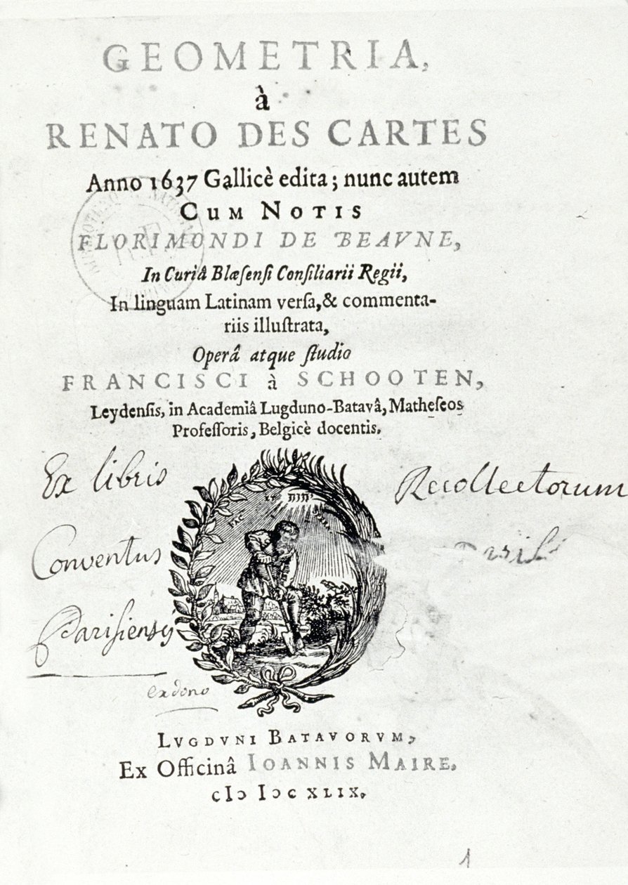 A geometria por René Descarte de Unbekannter Künstler