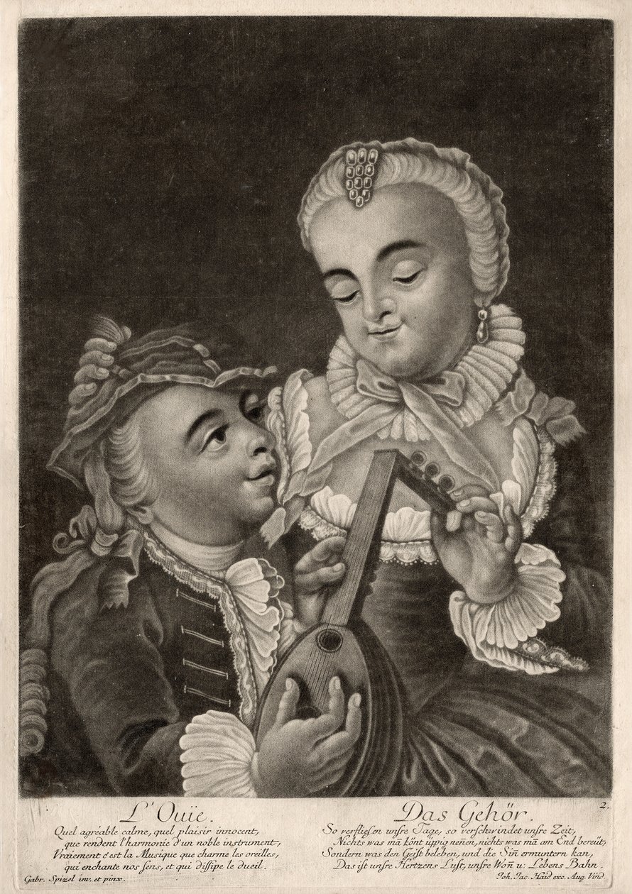 A audiência, Augsburg, c.1760 (gravura) de Unbekannter Künstler